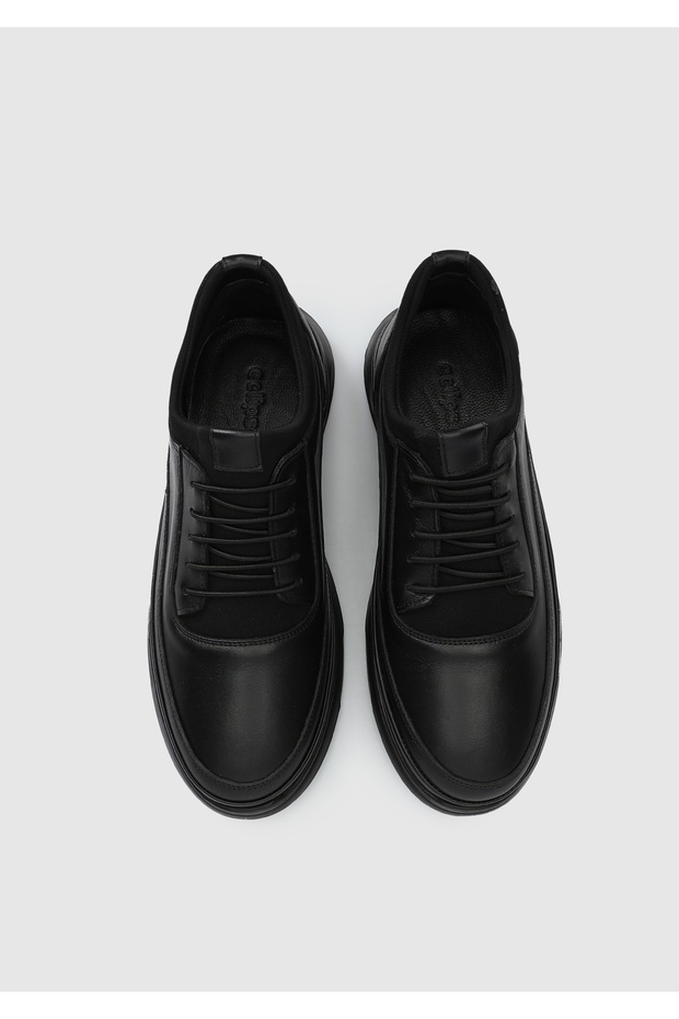 Siyah Deri Erkek Ayakkabı - 5