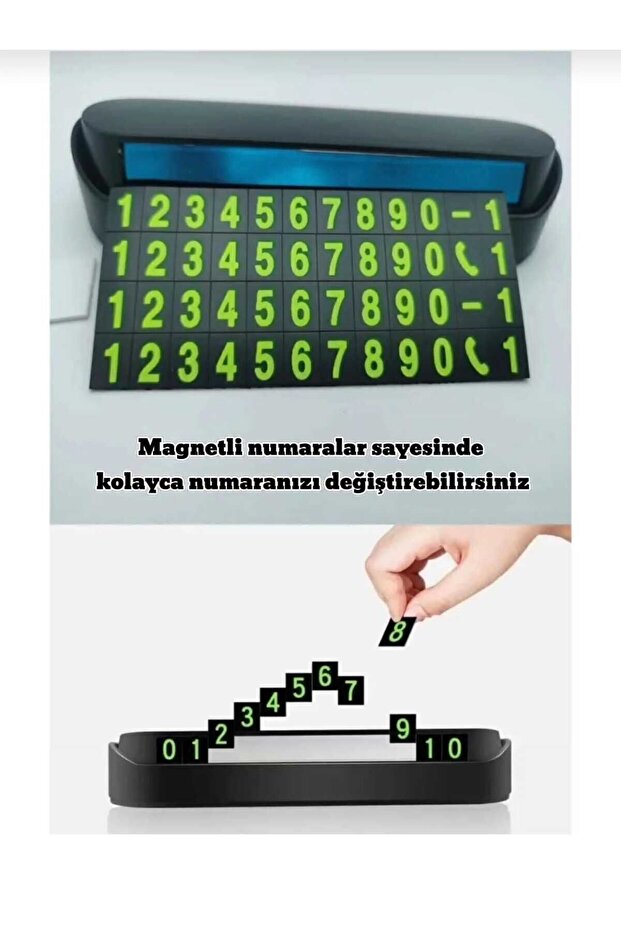 رقم هاتف ركن السيارة داخل السيارة، بطاقة الزجاج الأمامي للعداد الفسفوري - 2