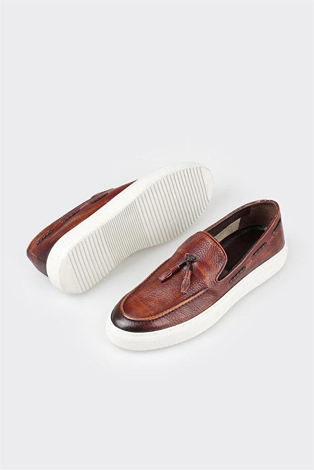 Taba Deri Erkek Loafer - 3