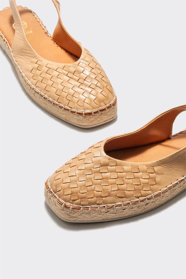 Camel Deri Kadın Espadril - 3