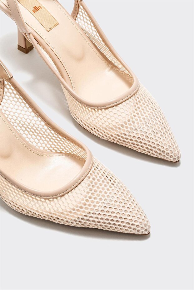 Tocuri înalte de damă bej - 3