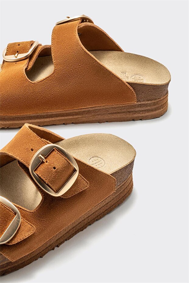 Taba Deri Kadın Terlik - 4