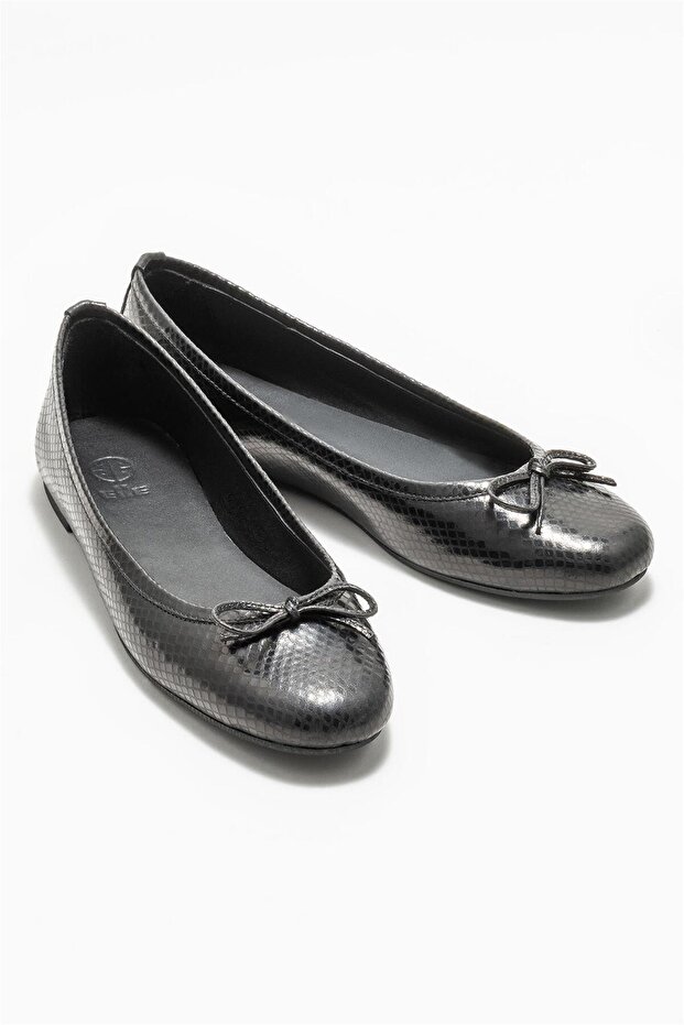 Siyah Deri Kadın Loafer - 2