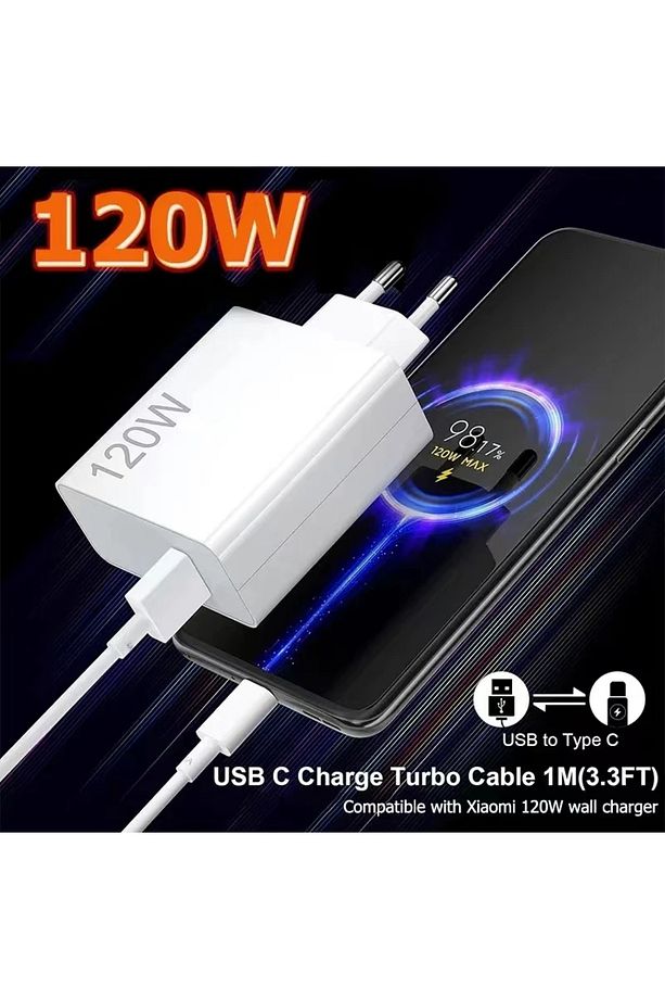Tüm Android Akıllı Cihazlara Uyumlu 120w Turbo Şarj Cihazı - 3