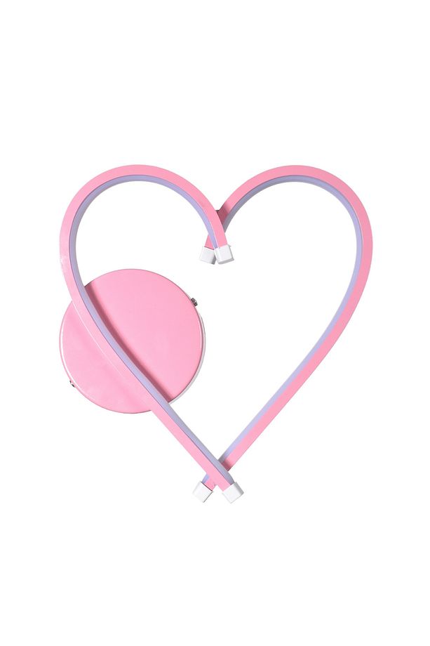 Kalp Modern Tasarım Pembe Renk Çocuk Odası Gün Işığı Ledli Banyo - Mutfak - Salon Led Duvar Aplik - 5