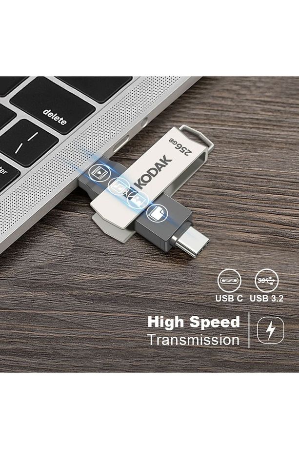 256gb. K273 Type-c Ve Usb 3.2 Süper Hızlı Type-c Girişli Tüm Telefonlara Iphone 15-16 Serisine Uygun - 4