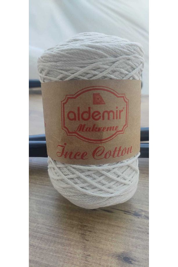 Ince Pamuk Makrome Çanta Şapka Yazlık Elbise Yapmak Için 90 Ekru Pamuk Makrome Ipliği 250gr 300m - 2