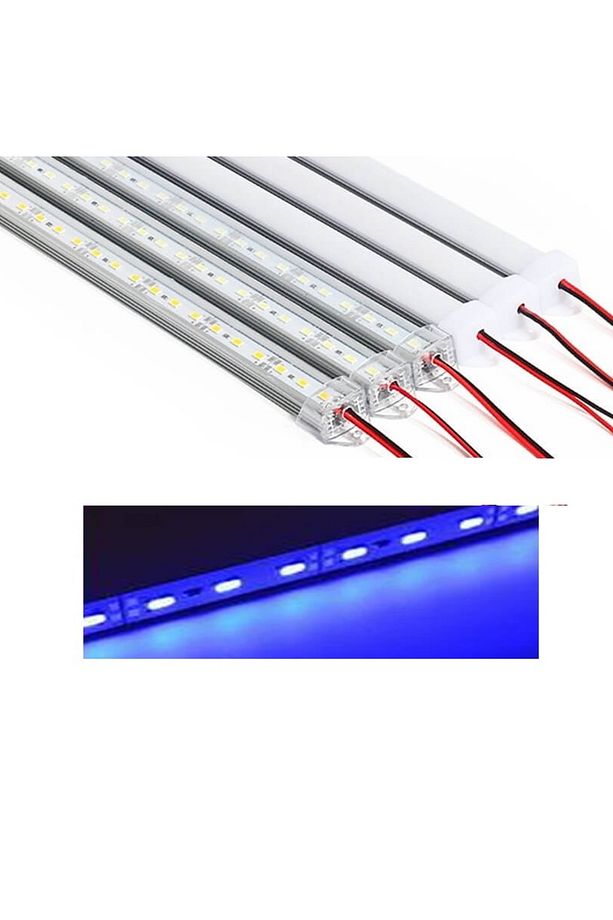 Digielektro Mavi Barled Çubuk Led 36 Ledli 5730 Kasalı Opak Buzlu Kapak 50cm 12 Volt - 1
