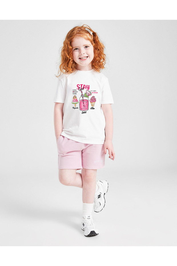 Stay Ice Cream Printed Crew Neck Combed Cotton T-Shirt for Girls, Kids and Women