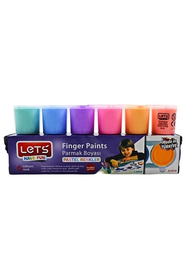 Parmak Boyası Pastel Renkler 6 Renk- L-5500P ( 1 ADET ) - 1