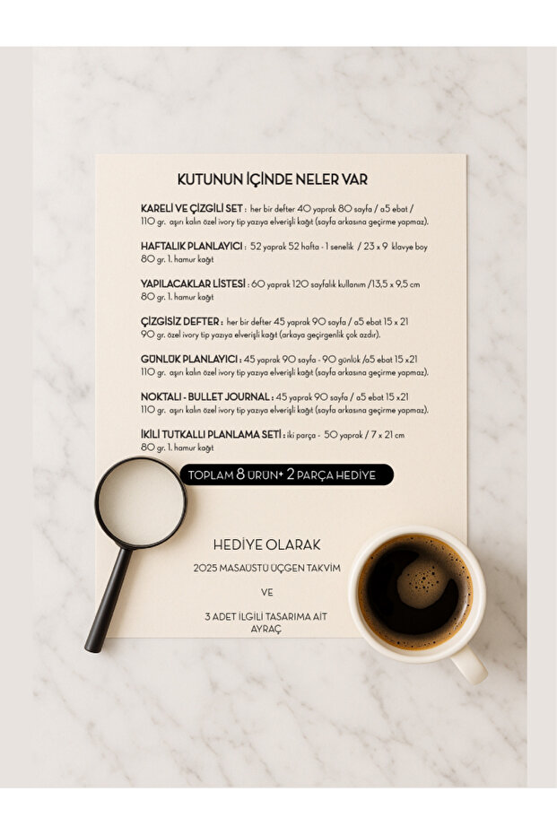 Dev Planlama ve Defter Seti - 12 Parça Ürün - Tek Paket - 2