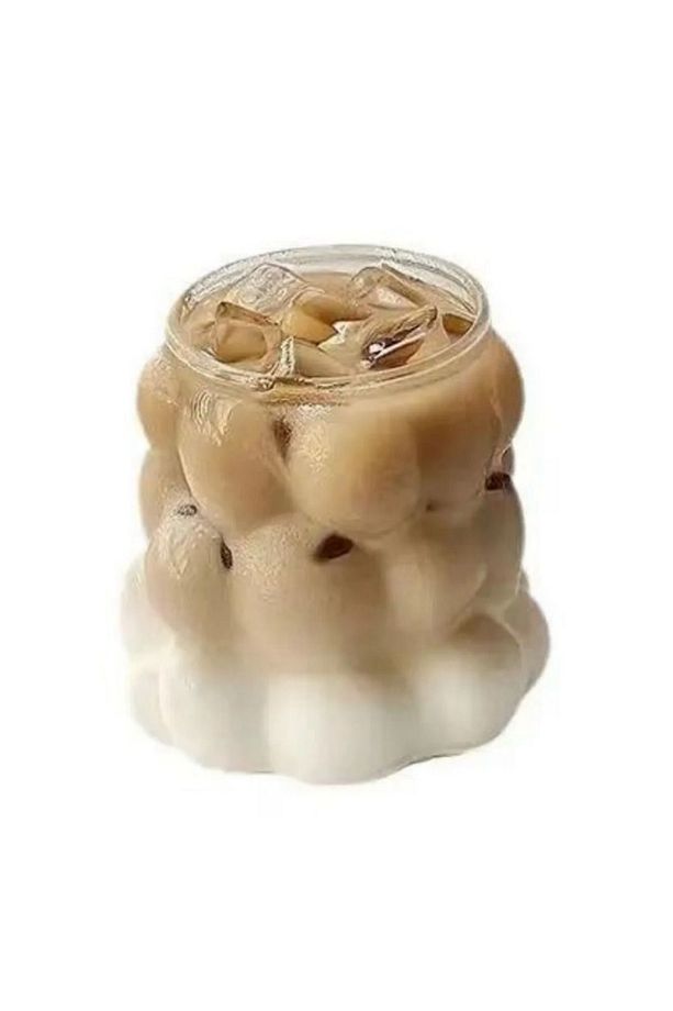 Yeni Stil Borosilikat Üzüm Şekilli Cam Bardak, Latte, Meşrubat, Bubble Bardak 300 ml 2 Adet - 2431 - 7