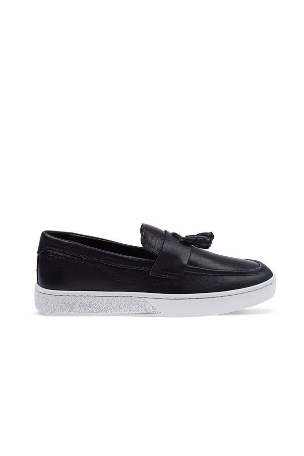 Tassel Siyah %100 Hakiki Deri Erkek Loafer Ayakkabı - 3
