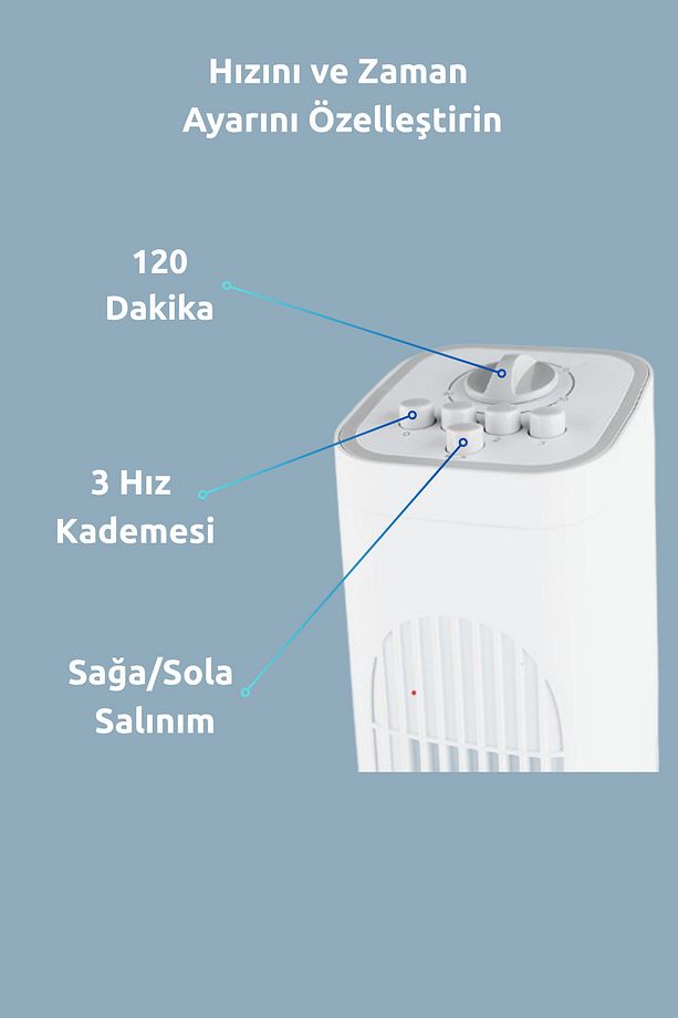 Kule Tipi Zaman Ayarlı Vantilatör 50 W - 5
