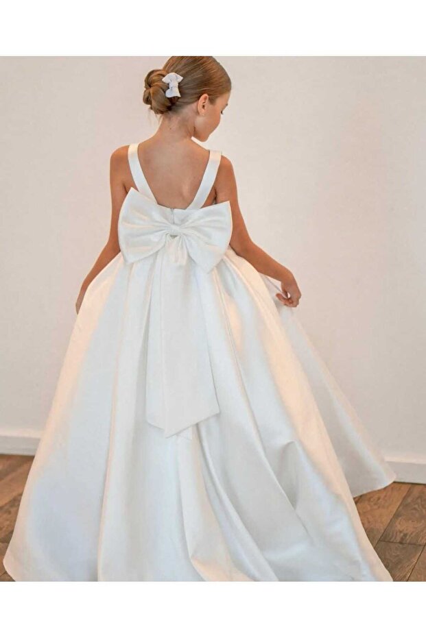 Kids KIZ ÇOCUK ABİYE ELBİSE VE TOKA PRENSES MODELİ