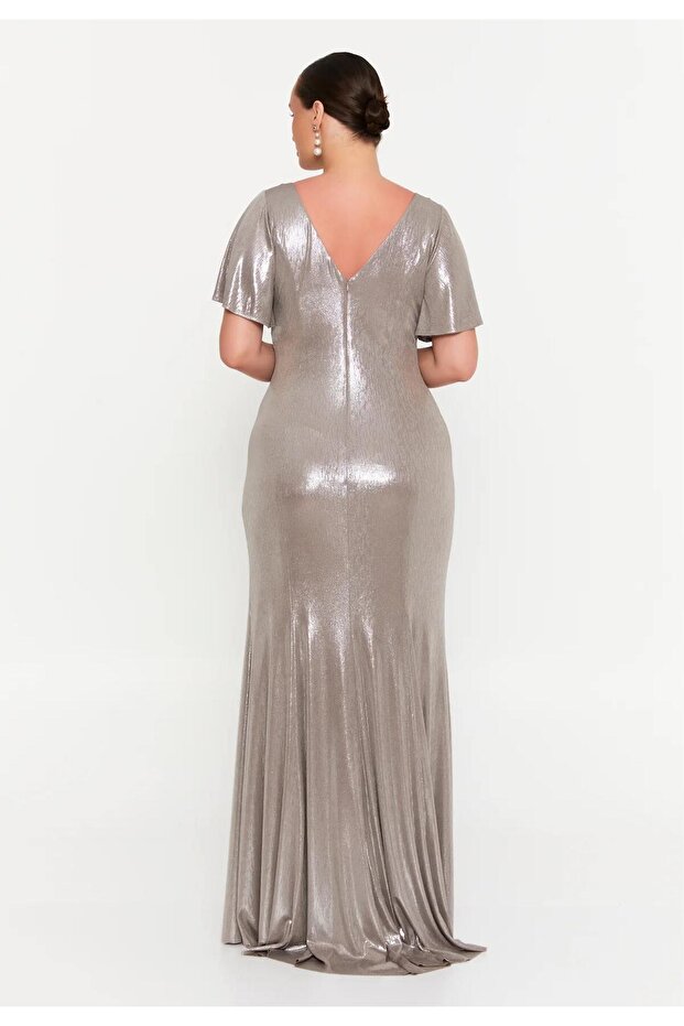 6038SIM LAME SİMLİ ELBİSE - 4