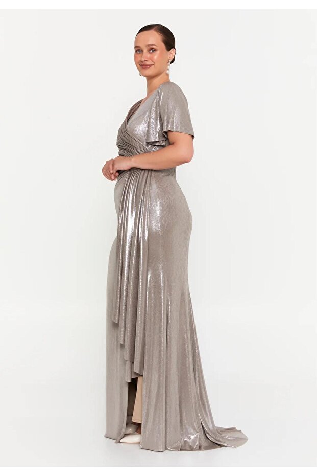 6038SIM LAME SİMLİ ELBİSE - 2