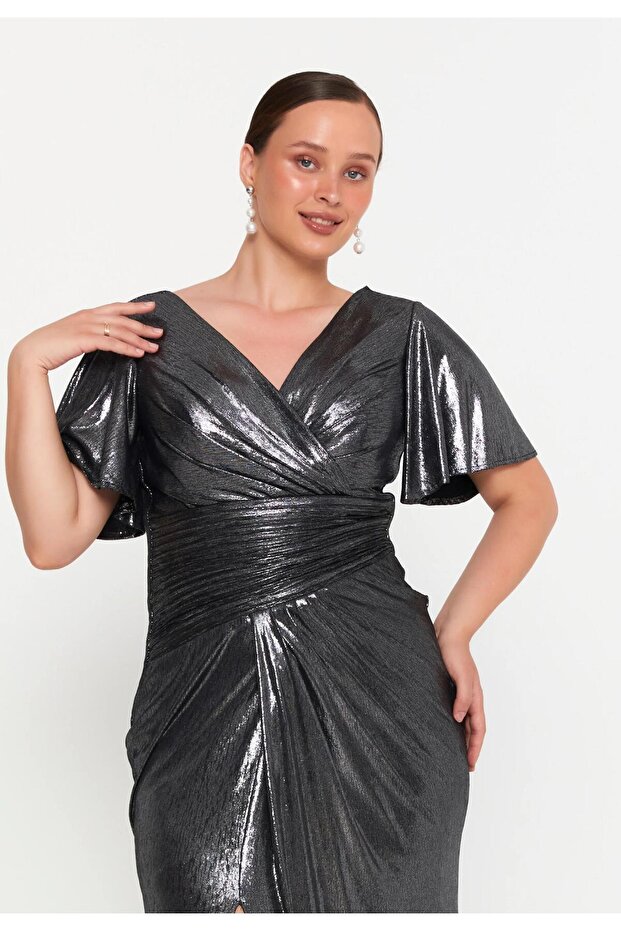 6036SIM LAME SİMLİ ELBİSE - 2