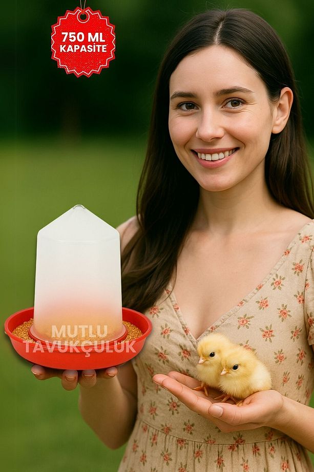 2 Adet Civciv Başlangıç Suluğu Askılı Suluk 750 ml Kaz Ördek Güvercin Salma Keklik Hint Horozu Süs - 5