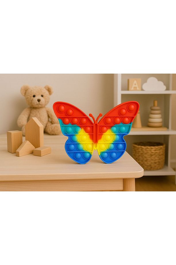Popit Oyuncak Pop It Push Buble Fidget Kelebek Popit Zihinsel Ve Duyusal Stres Oyuncağı Kelebek - 1