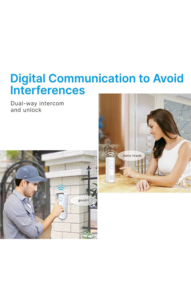 جرس باب لاسلكي ذكي مزود بنظام اتصال داخلي بتقنية الطاقة الحركية - 2