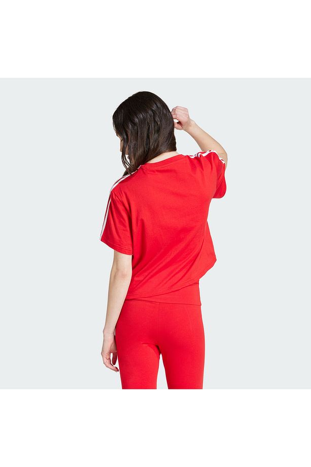Essentials 3-Stripes Single Jersey Crop Üst - 8