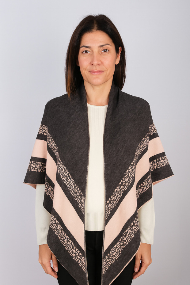 Kırçıllı Üçgen Triko Şal - 2