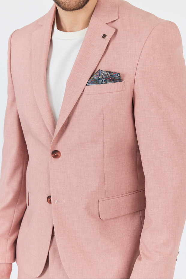 Nipoye Erkek Skin-Pudra 2'li Slim Fit Takım Elbise - 4