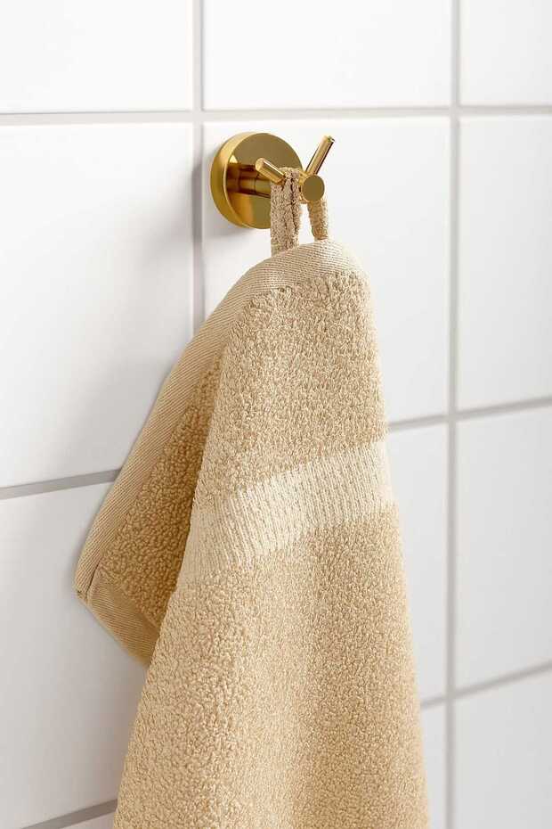 TOWEL & BATHROBE HANGER - GOLD YELLOW
