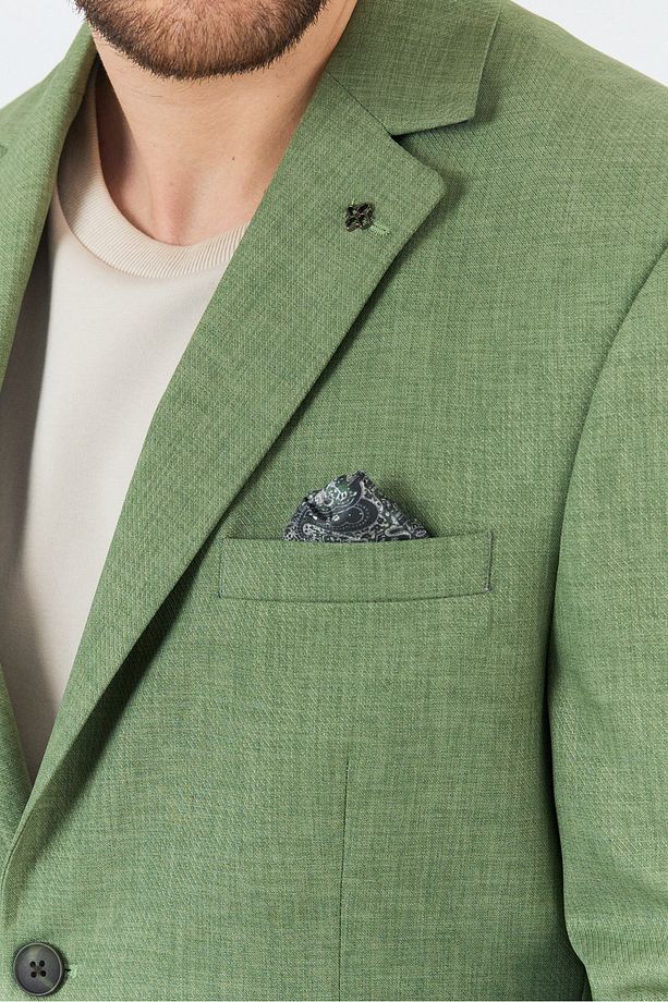 Nipoye Erkek Yeşil 2'li Slim Fit Takım Elbise - 2