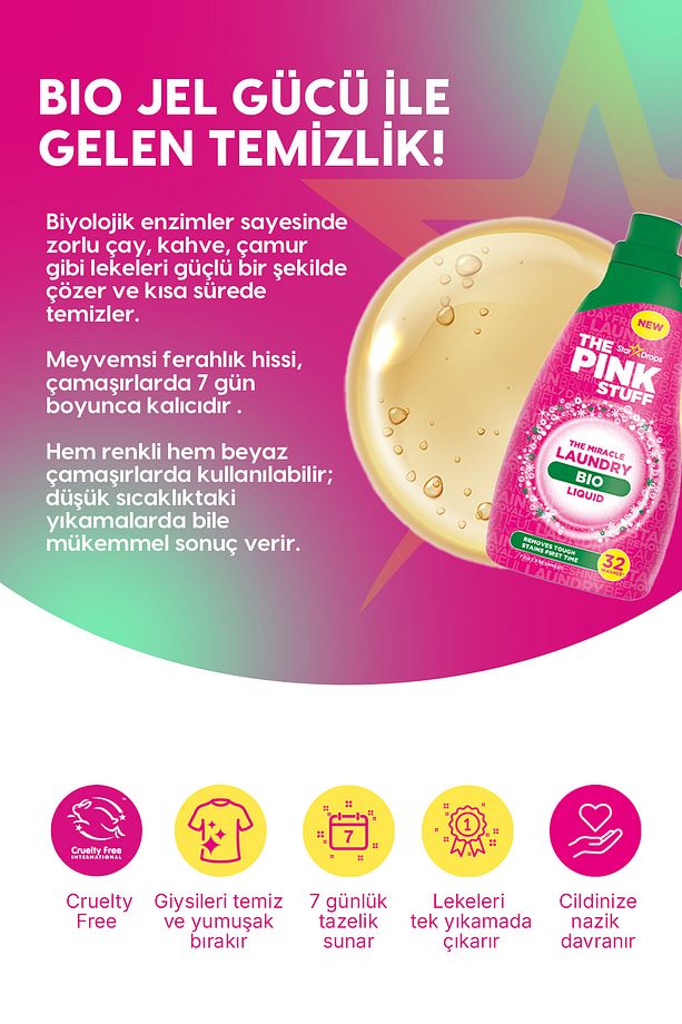 Mucizevi Bio Sıvı Çamaşır Yıkama Deterjanı 960 Ml - 2