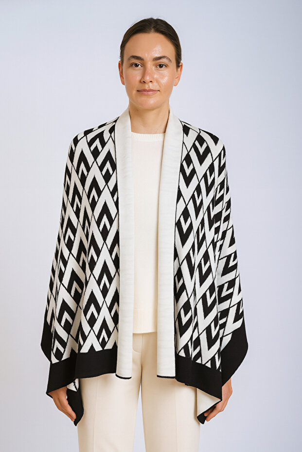 شال تريكو بنمط V - 1