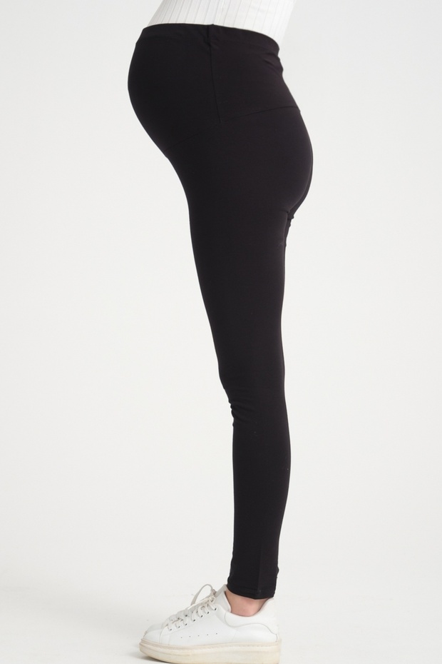 Fekete kismama leggings - állítható derék - 4