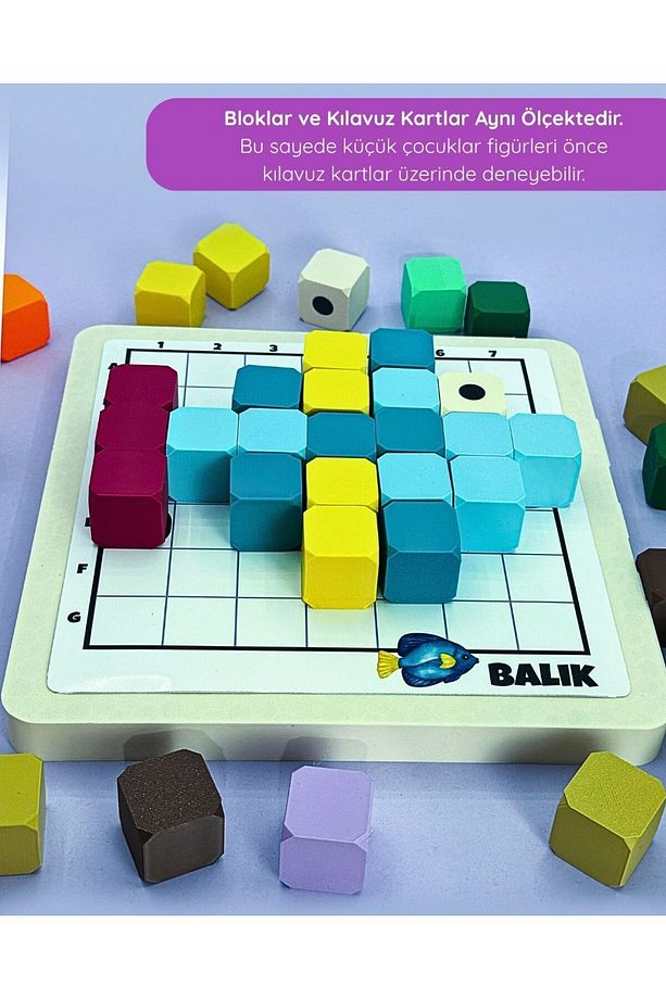 Blokpix - Renkli Bloklar I Görsel Algı I Eğitici Oyuncak I Kodlama I Sağlıklı Oyuncak I Hayal Gücü - 9
