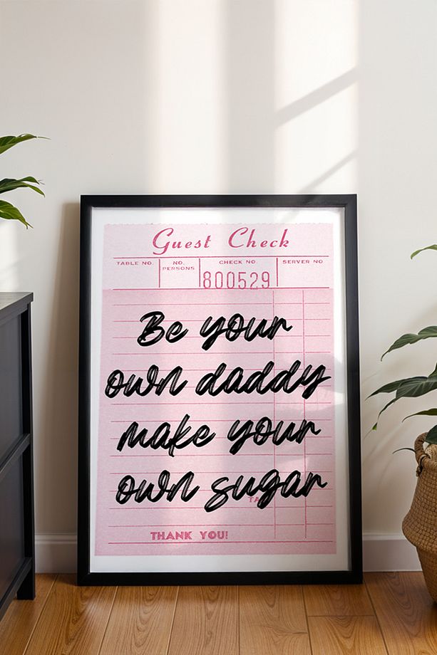 Guest Check - Retro Fiş Tasarım Duvar Posteri - Vintage Mutfak ve Kafe Dekoru - Çerçevesiz Baskı - 3