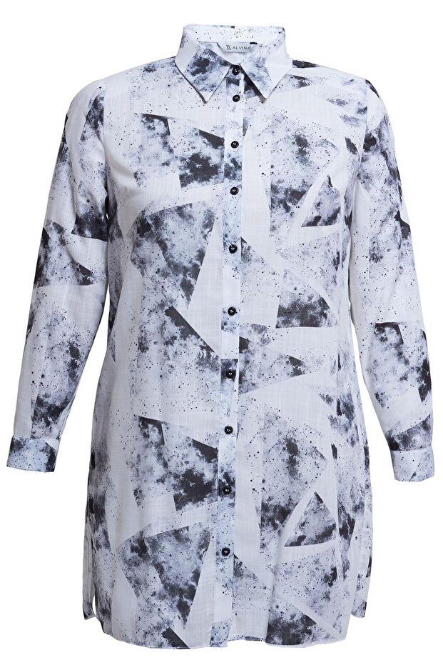 Plus Size Patterned Tunic 20512 - 1