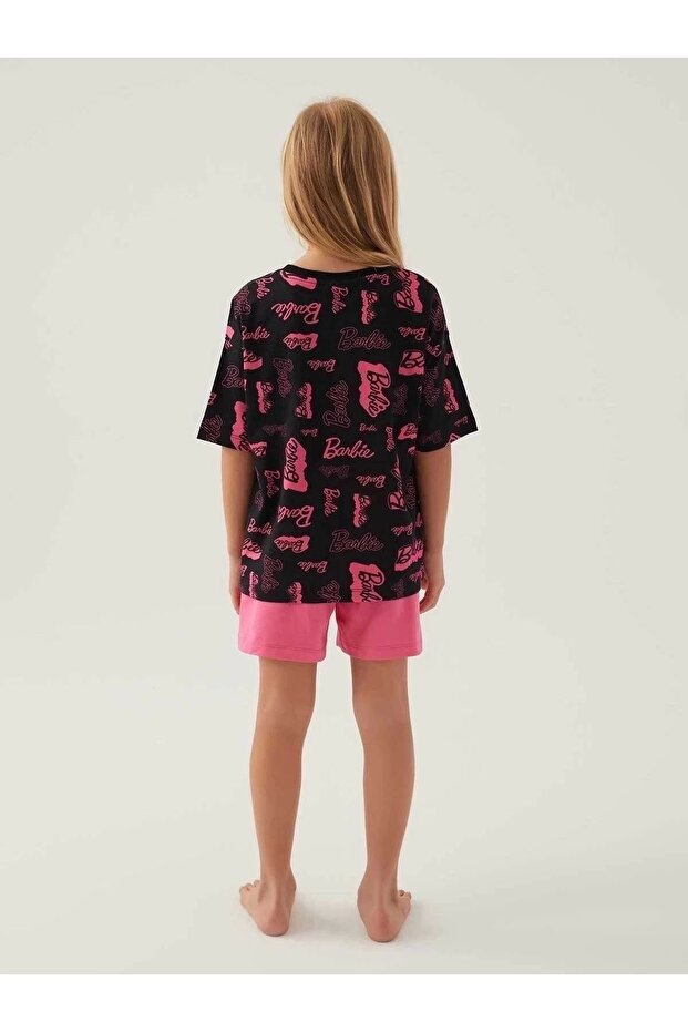 KIZ GARSON ŞORT TAKIM - SİYAH - 4