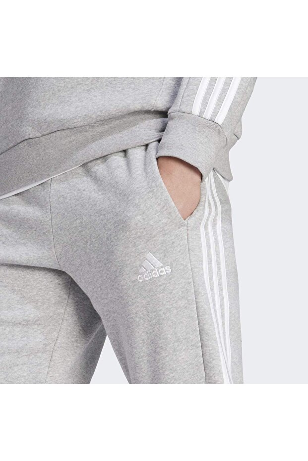 Essentials Fleece 3-Stripes Tapered Cuff Eşofman Altı - 6