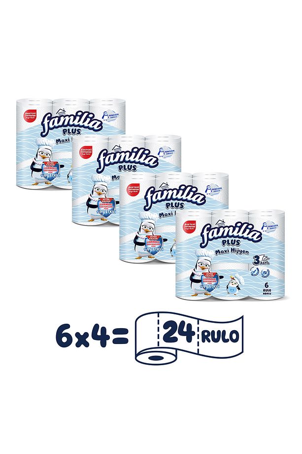 Plus Maxi Hijyen Kağıt Havlu 24 Rulo (6 RULO X 4 PAKET) - 2
