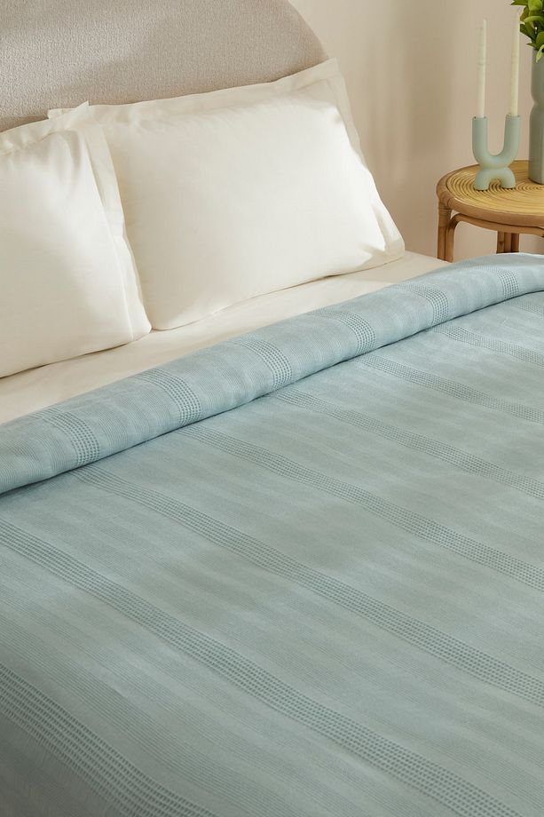 Layna Ecocell Çift Kişilik Tek Pike Mavi - 6
