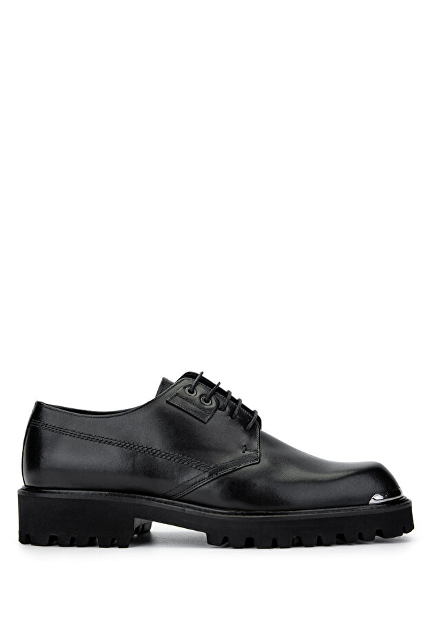 Men's Genuine Leather Black Analin Casual Shoes