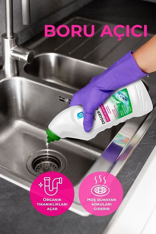 Dıgger Gel Turbo Hijyenik Gider, Lavabo Açıcı (750 ML) - 3