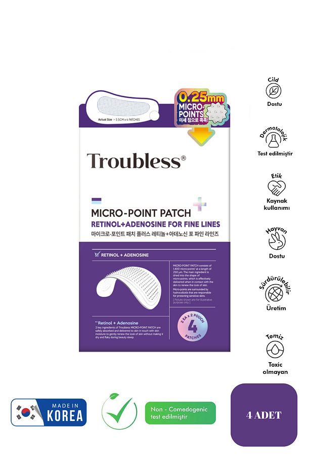 Retinol + Adenosin Mikro-İğne Teknolojili Kırışıklık Bandı 4 Adet - 2