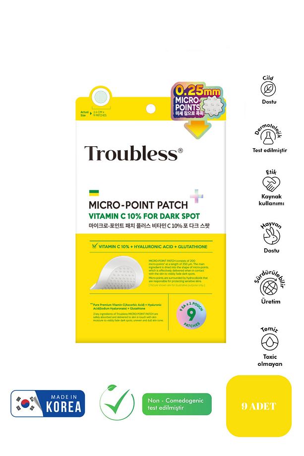 Micro Point Patch C Vit Hyaluronik Asit Glutatyon Kore Leke&sivilce Bandı 9'lu - 2