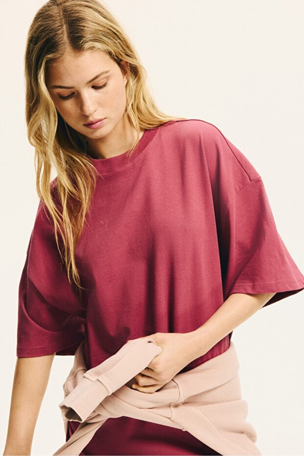 Oversize Tişört Elbise - 3