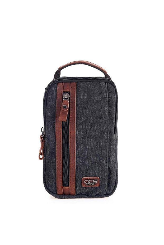 Ççs London 31468 Kanvas Çapraz Çanta Siyah - 1
