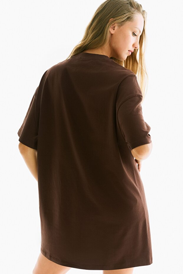 Oversize Tişört Elbise - 3