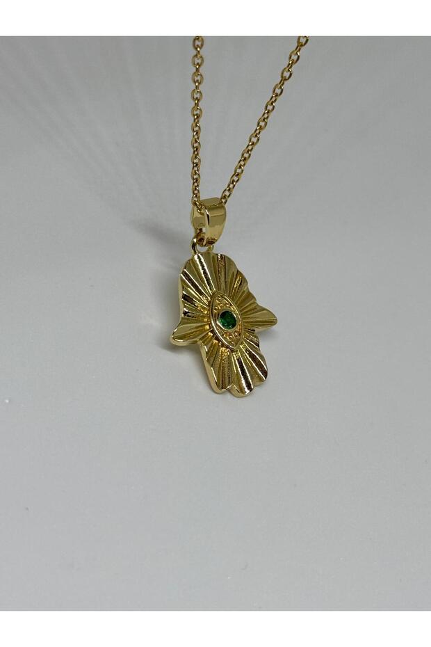 Çelik Fatma Ana Eli Hamsa Kolye - 2