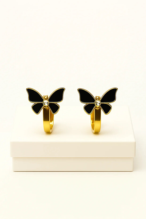 Butterfly Design Compression No Piercing Earrings for Non-Pierced Ears