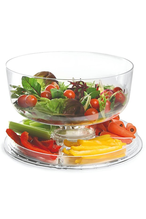 طبق تقديم الكيك والمعجنات والبسكويت 6 في 1، طبق معجنات، حامل كيك 30.7×30.7×16.5 سم - 8